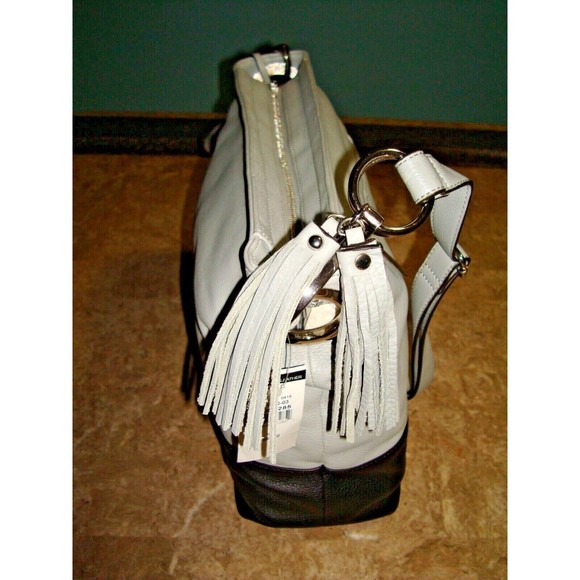 Wilsons Leather Kate & Mallory Leather Shopper Tote Handbag Gray Black NWT RARE - Picture 3 of 9